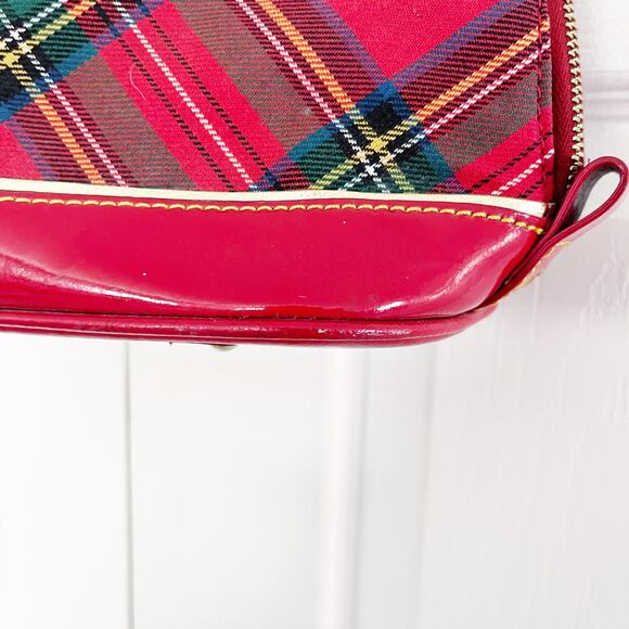 Dooney & Bourke Red Tartan Plaid Top Handle Satchel Handbag - Picture 9 of 16